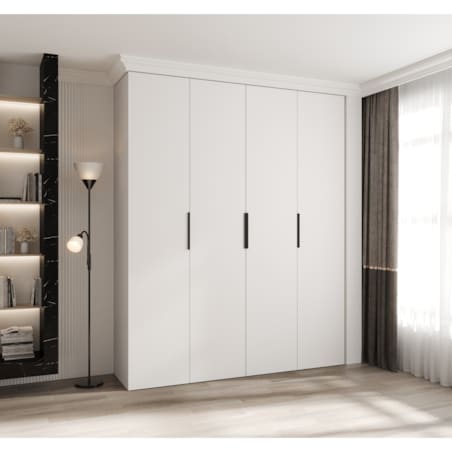 Szafa czterodrzwiowa Como 4 200 gł.40 biały+czarny