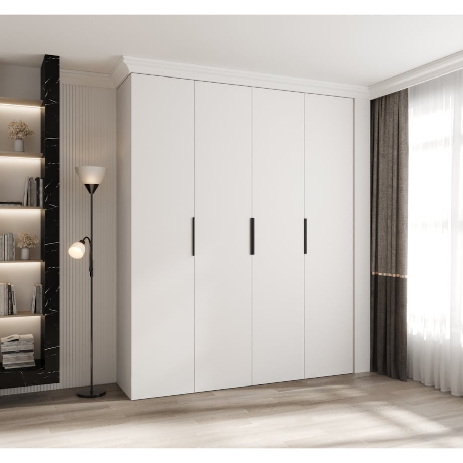 Szafa czterodrzwiowa Como 4 200 gł.40 biały+czarny