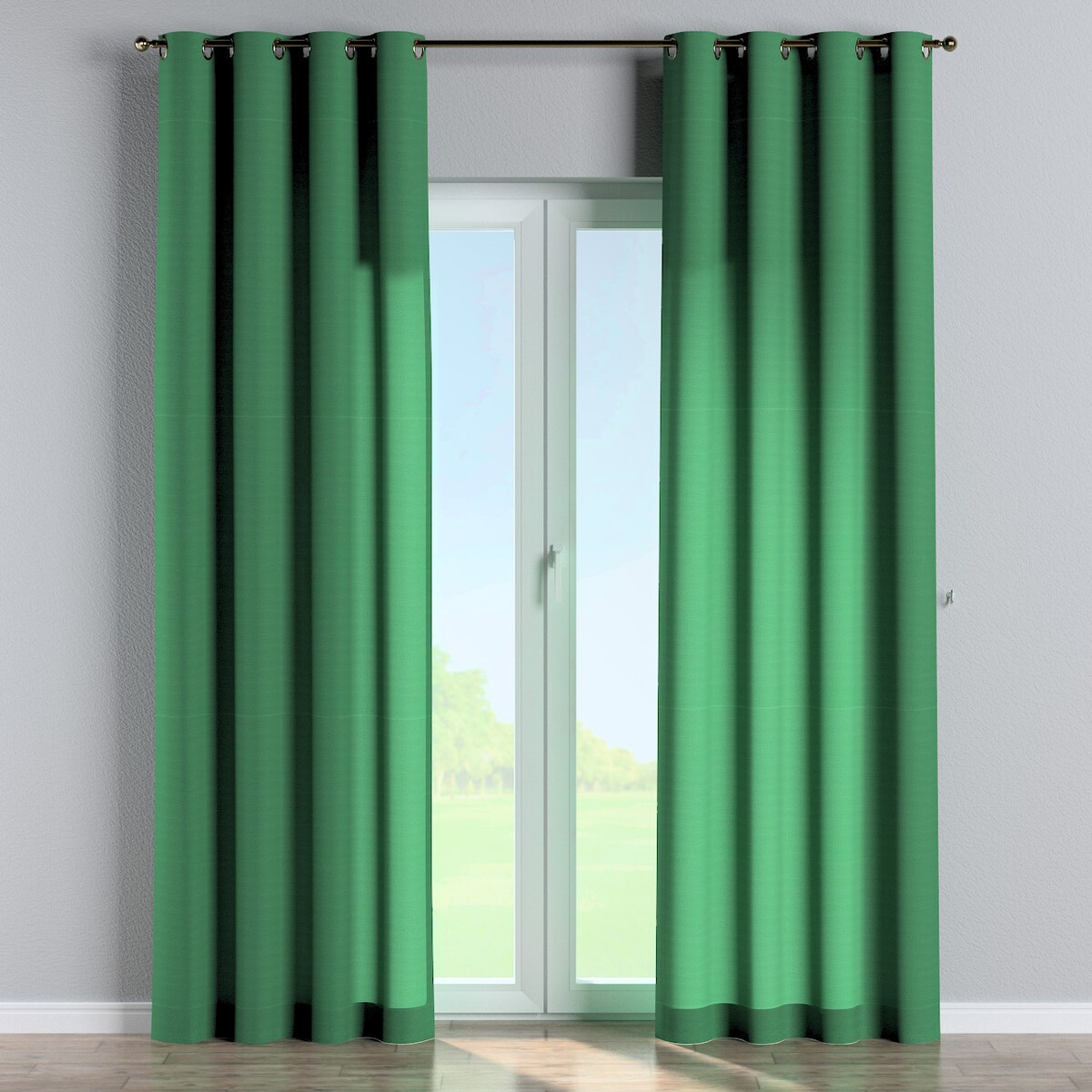 Zasłona na kółkach 1 szt. 130x260 butelkowa zieleń