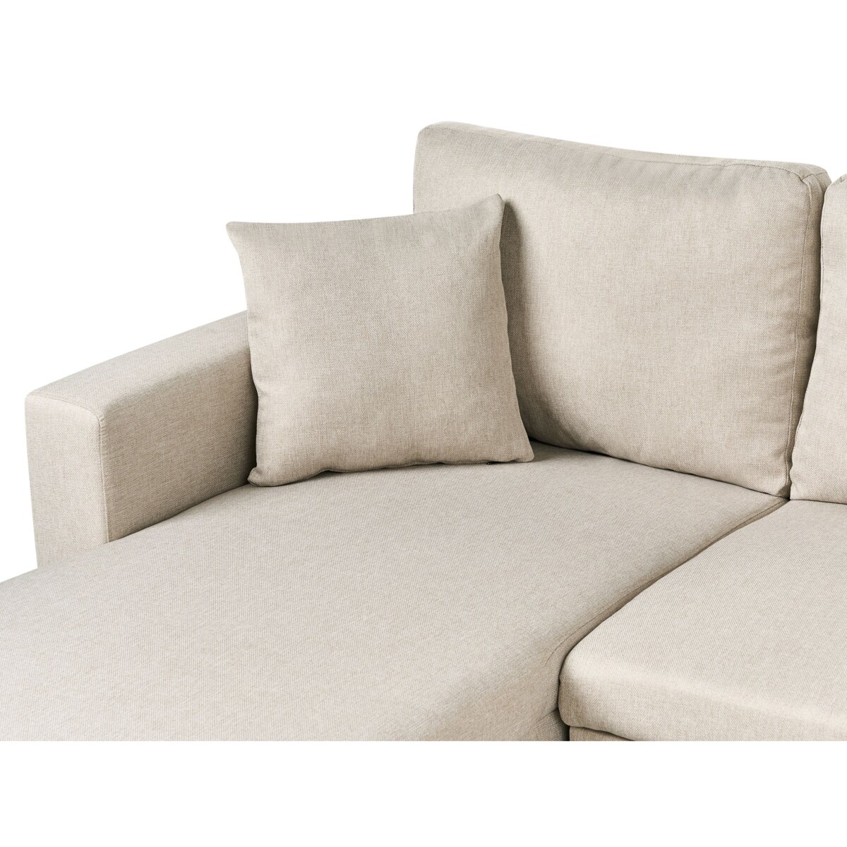 Sofa rozkładana w kształcie U SOMMEN Jasnobeżowy ze schowkiem dla 5 osób
