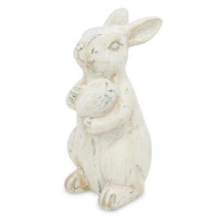 Dekoracja - ceramiczna figurka królika z jajkiem 21x9x10 cm small