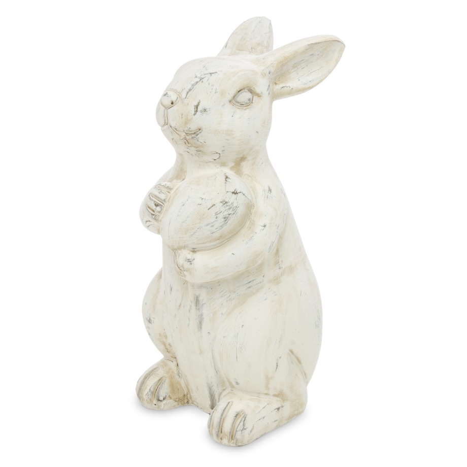 Dekoracja - ceramiczna figurka królika z jajkiem 21x9x10 cm small