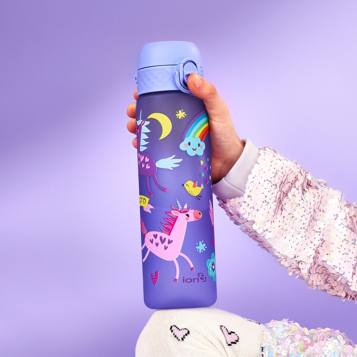 Butelka ION8 I8RF500PVUNIC Unicorns (Periwinkle)