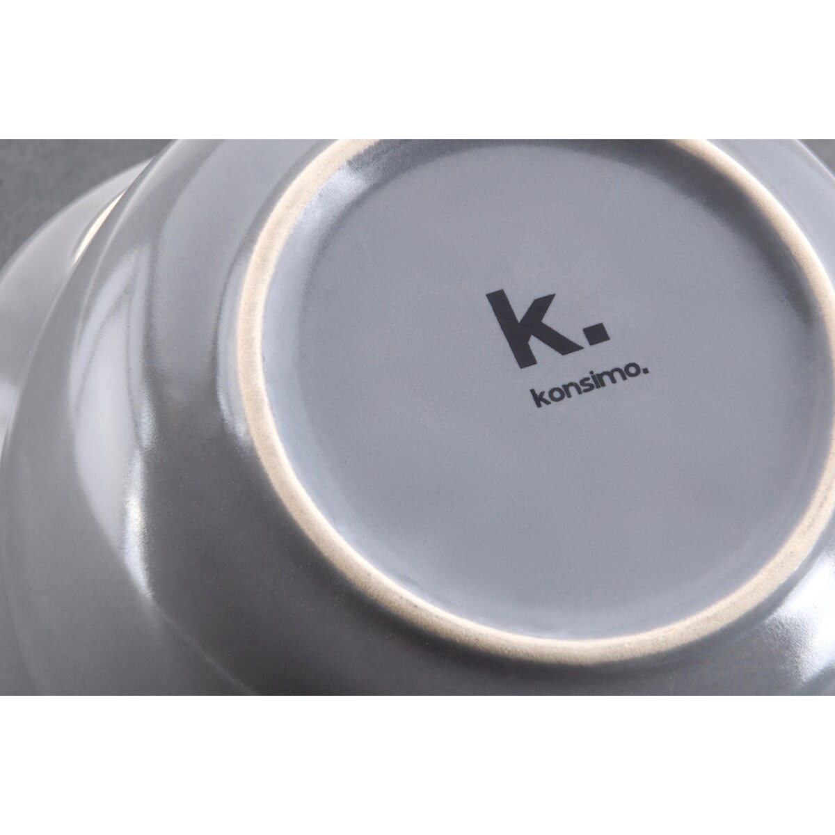 KONSIMO VICTO Zestaw obiadowy 6-osobowy czarny/biały/szary/czarne (24 elementy)