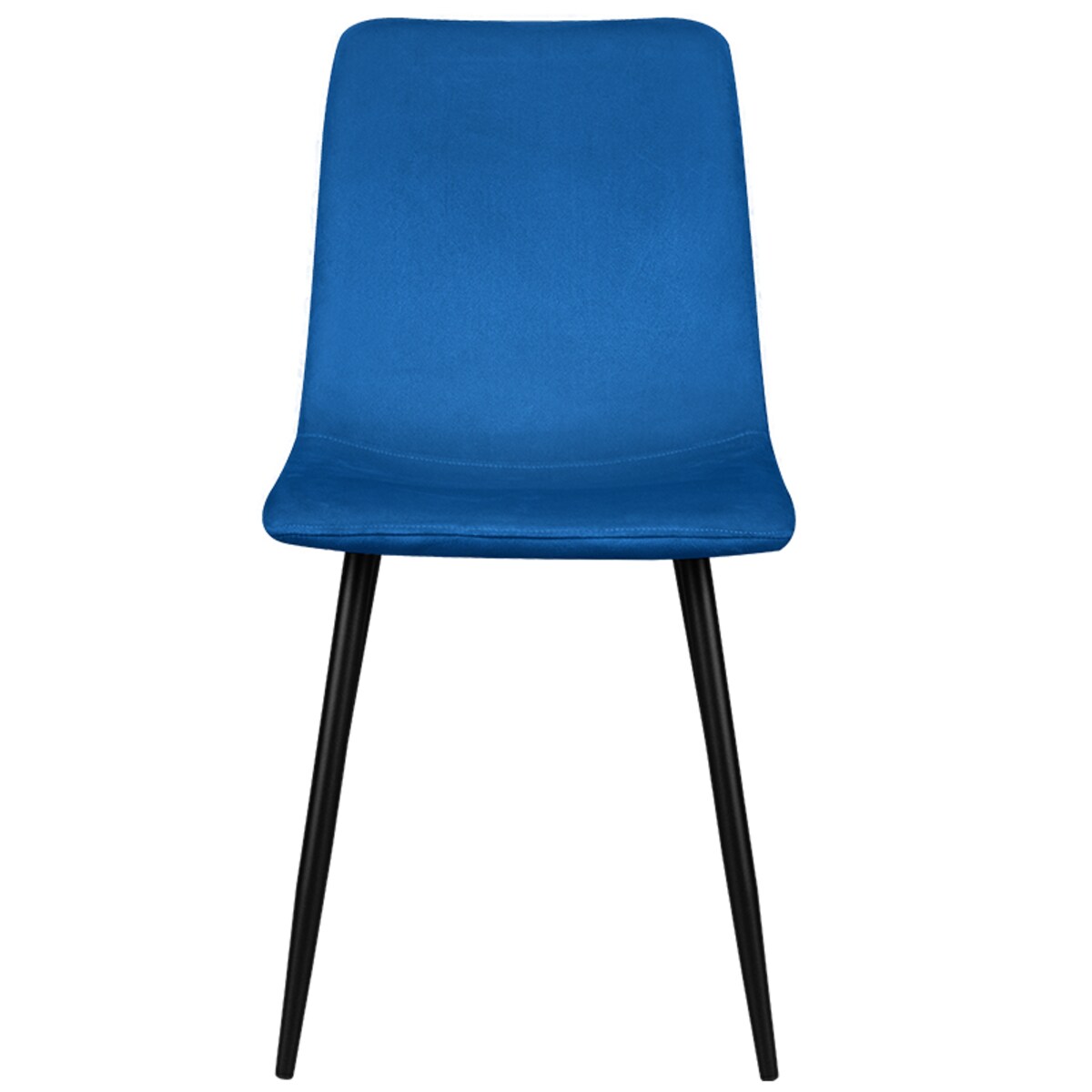 Krzesło tapicerowane klasyczne welurowe granatowe gładkie do salonu jadalni