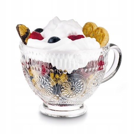 KUBEK FILIŻANKA szklanka 400 ml na herbatę kawę latte desery prezenty 4szt