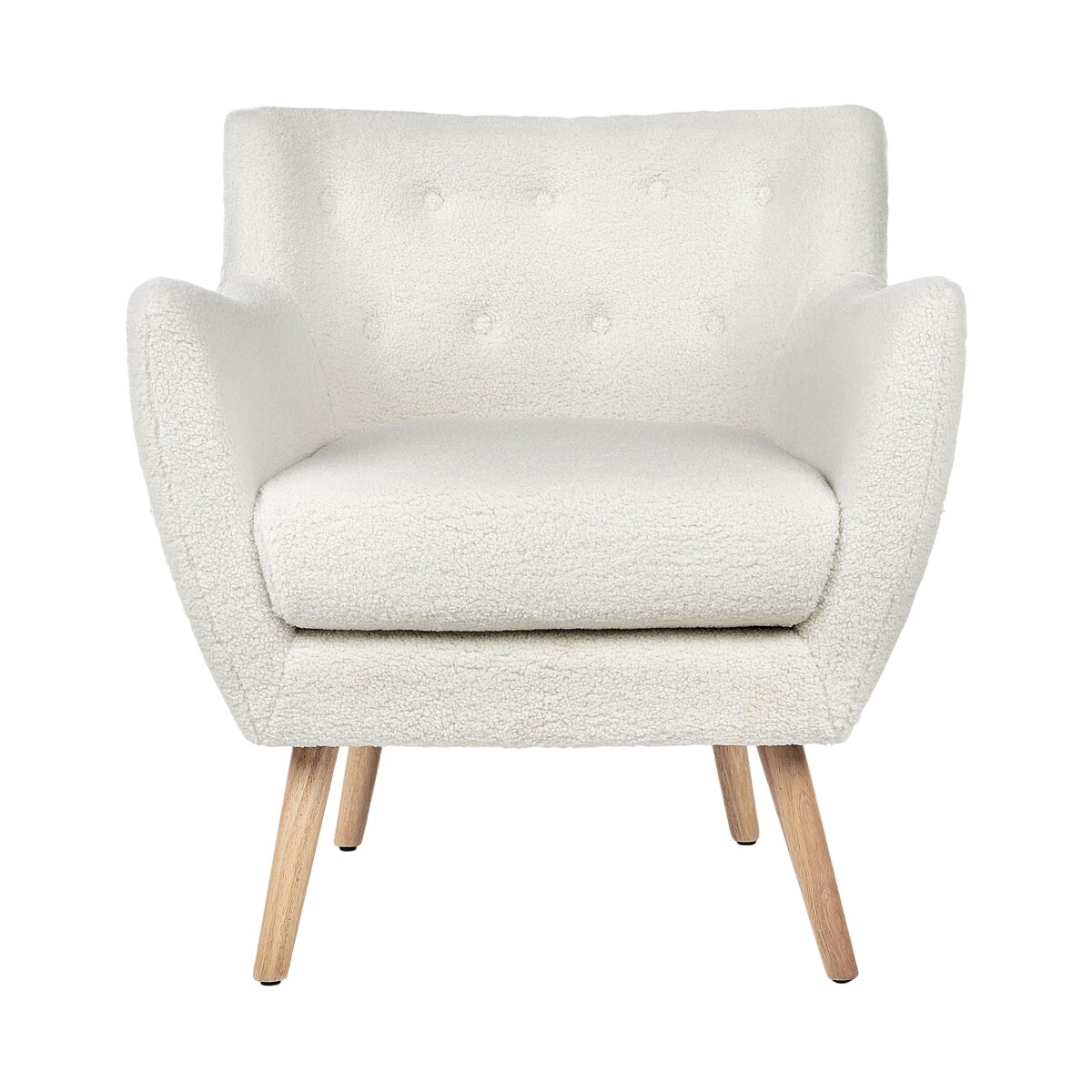 Fotel DRAMMEN Boucle Biały