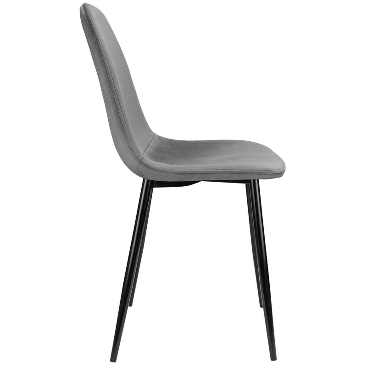 Krzesło tapicerowane welurowe do salonu jadalni szare nowoczesne