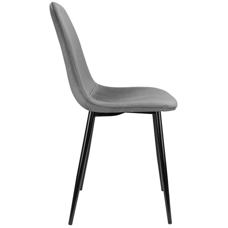 Krzesło tapicerowane welurowe do salonu jadalni szare nowoczesne