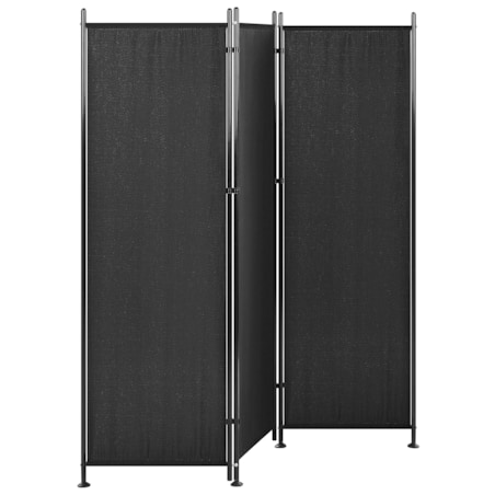 3-panelowy składany parawan pokojowy 160 x 170 cm czarny NARNI