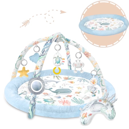 Mata edukacyjna interaktywna dla niemowląt kokon kojec gniazdo Nukido