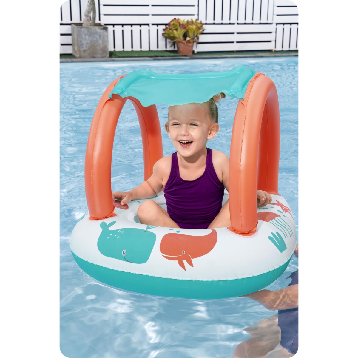 Dmuchany ponton dla dzieci z daszkiem do pływania Bestway 34203