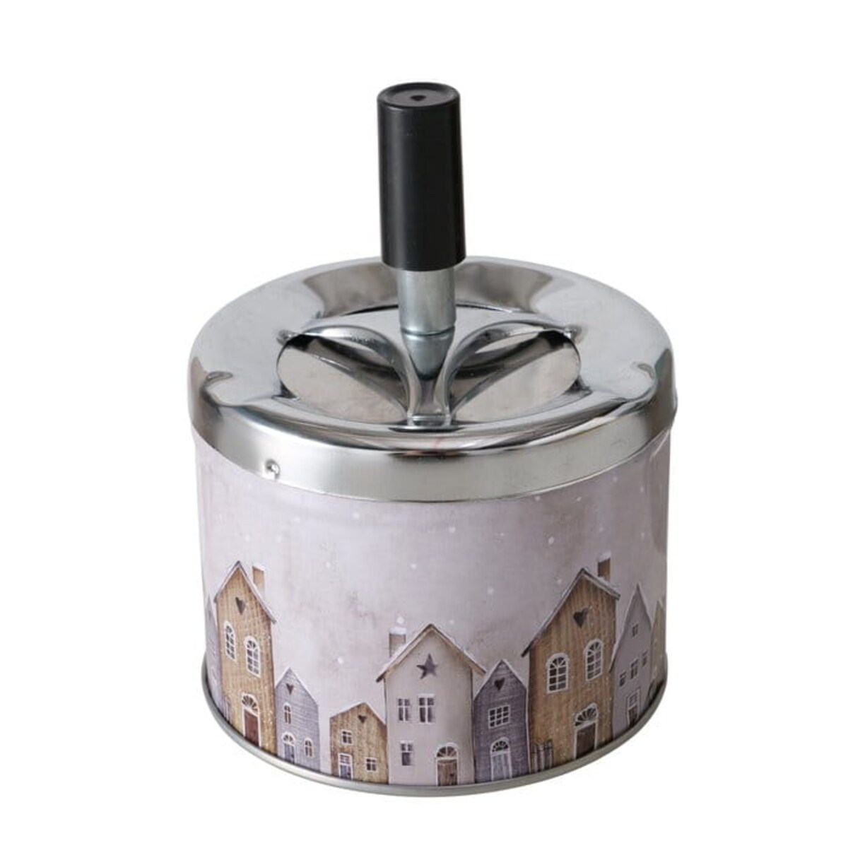Popielniczka Zewnętrzna Houses 12 cm Stal Nierdzewna Zamykana na Taras