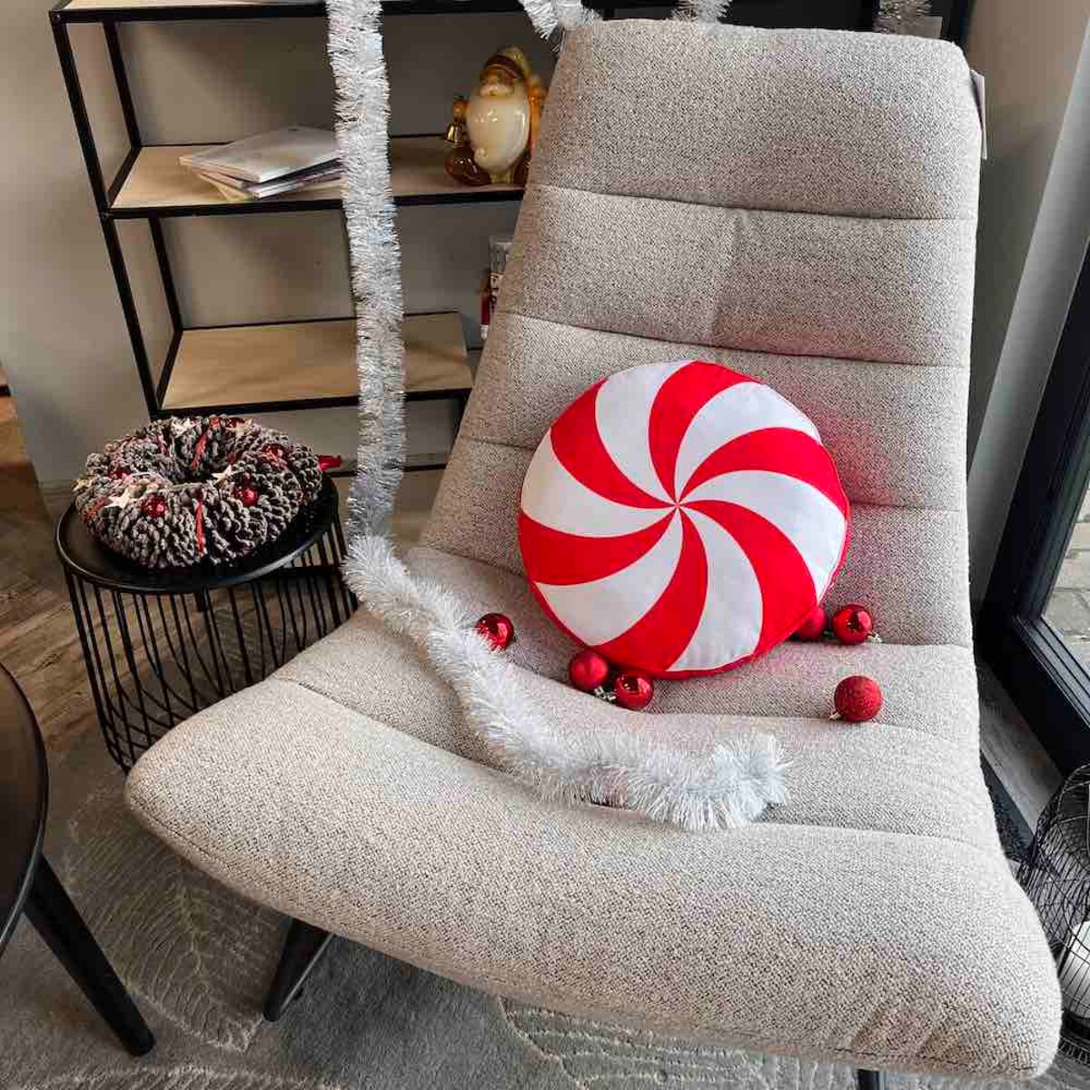 Poduszka świąteczna okrągły Cukierek