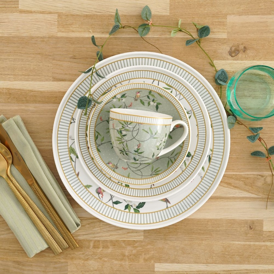 VILLA ITALIA Talerzyk deserowy porcelanowy 20 cm NORIKO WHITE