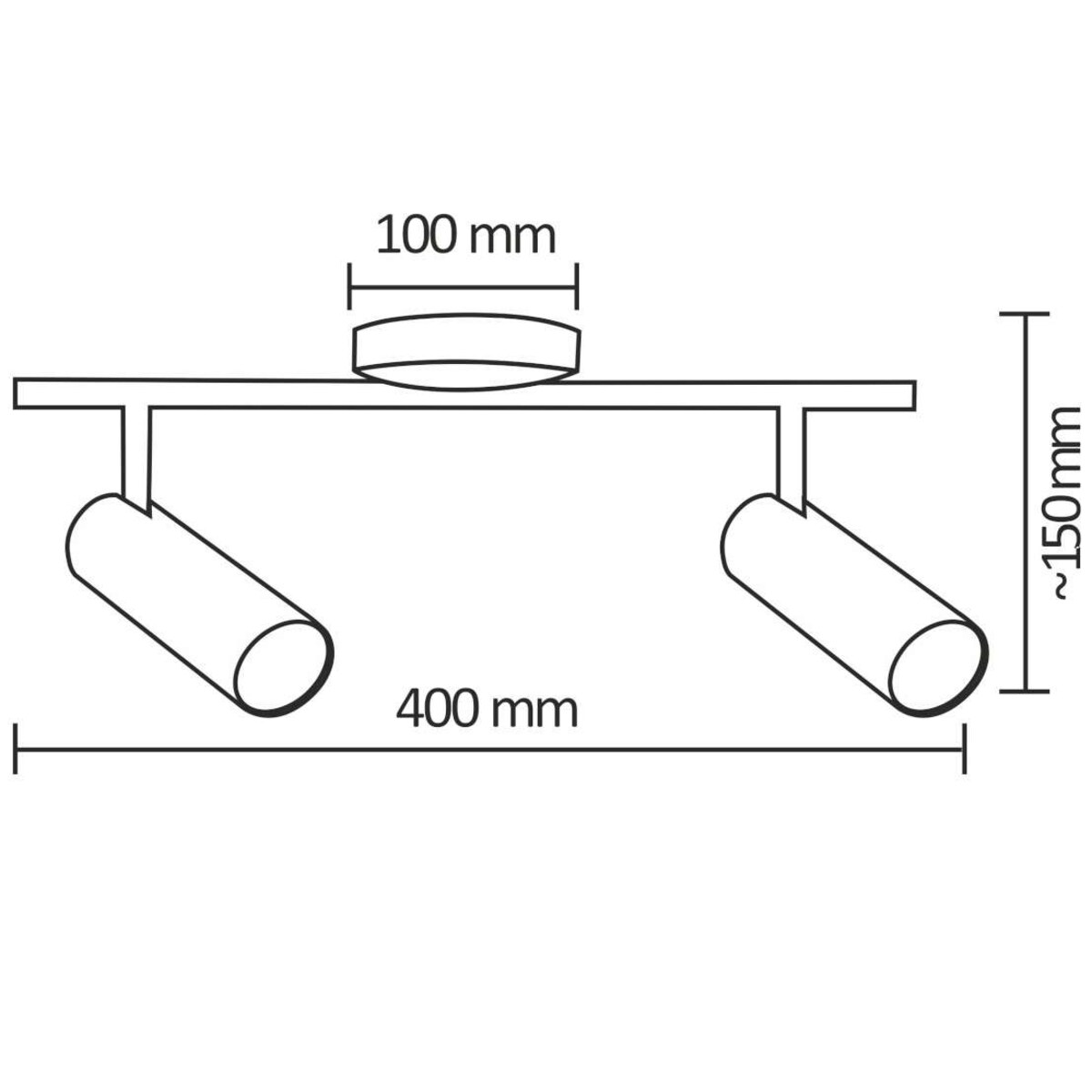 Lampa sufitowa GAVI 308429 Polux ścienna listwa LED 9W 3000K regulowane reflektorki tuby czarne