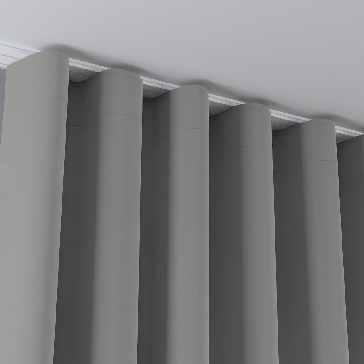 Zasłona na taśmie wave 130x245 szary