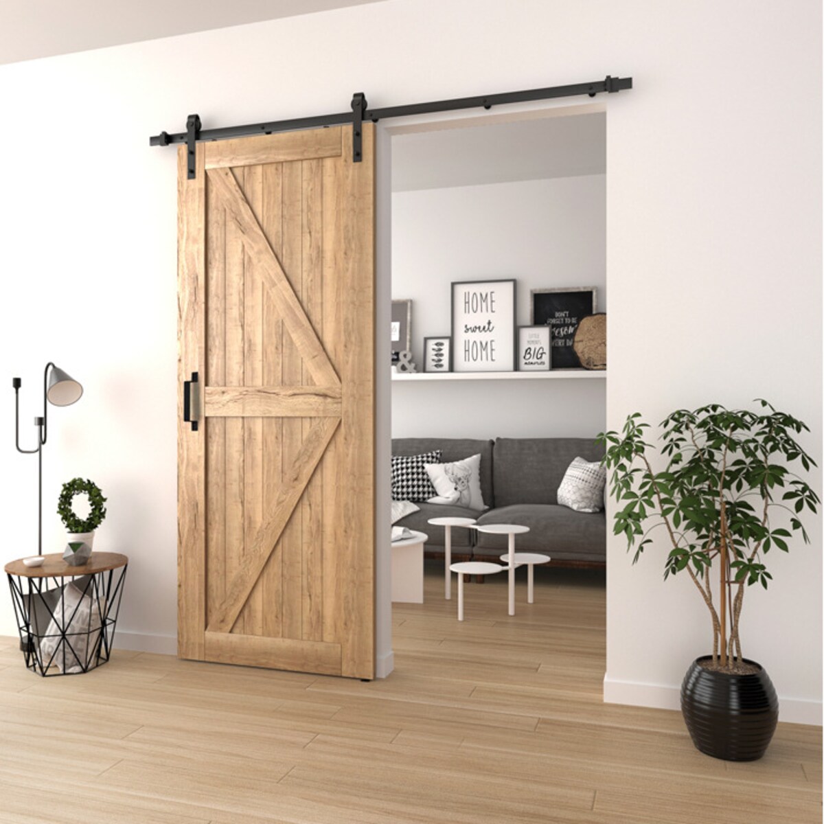 System Drzwi Przesuwnych Barn Door Zestaw Okuć 2m Loft Retro Barndoor