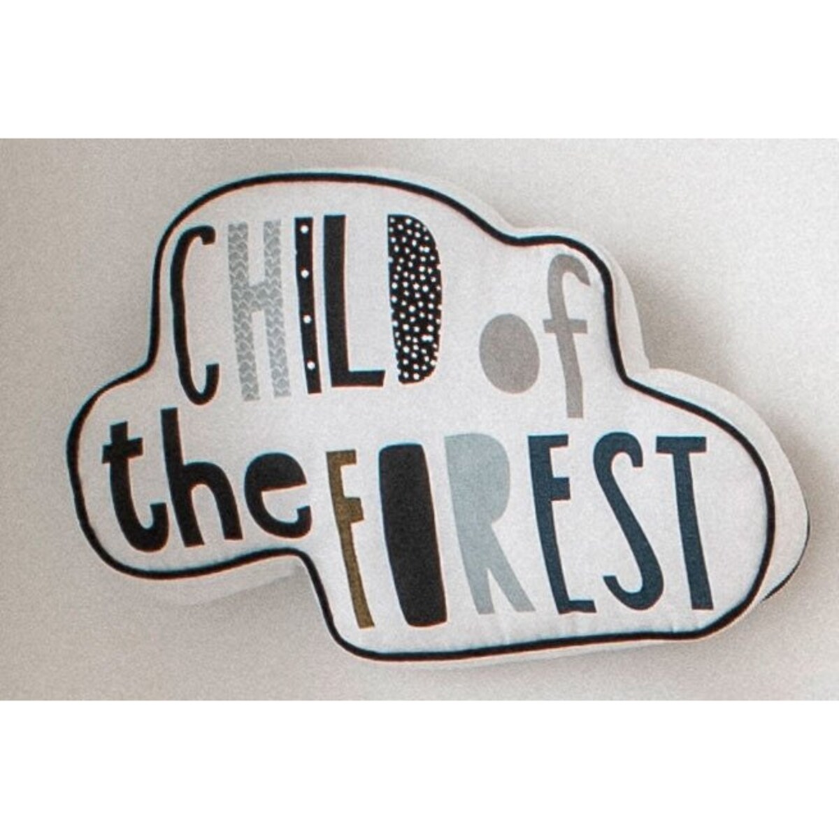 Poduszka dla dziecka THE FOREST z napisem, TODAY