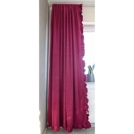 Zasłona Na Okno Okna Z Falbanką Do Salonu Sypialni 150X250 Cm Burgund