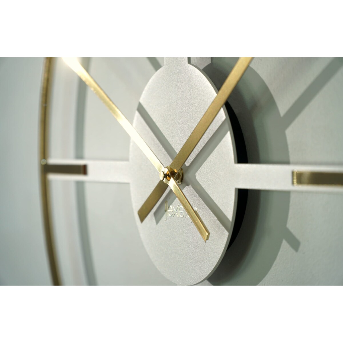 Metalowy zegar ścienny złoty Light Gold