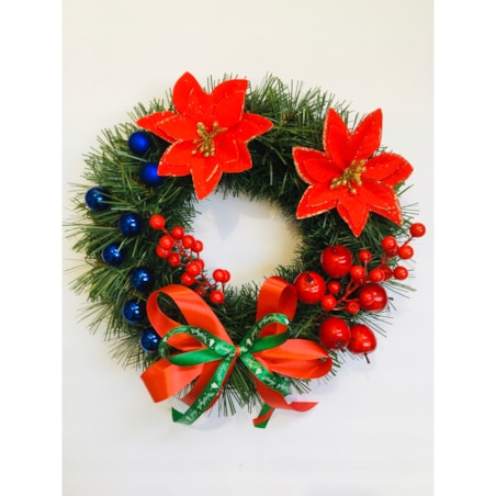 WIANEK ŚWIĄTECZNY choinka na drzwi stół gotowy gwiazda dekoracja prezent