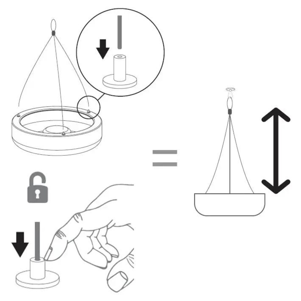 Okrągła wisząca donica zewnętrzna Elba LUMELB059XXHWNW King Home IP54 biała