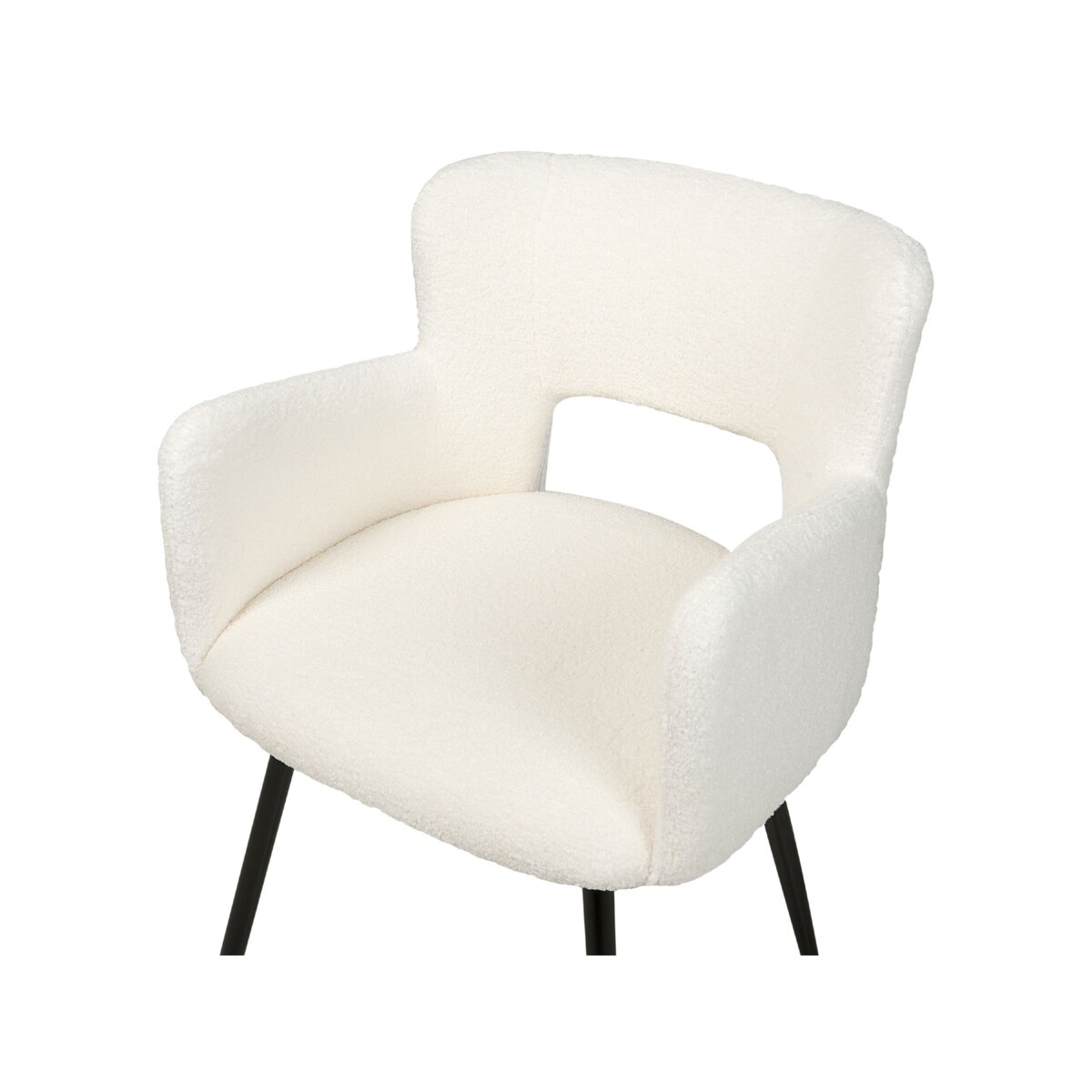 2 krzesła do jadalni boucle kremowe SANILAC