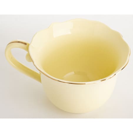 Filiżanka 7x9,5x12,5 cm 220 ml ze spodkiem Ø 15,5 cm KOPP beżowa ze złotym brzegiem