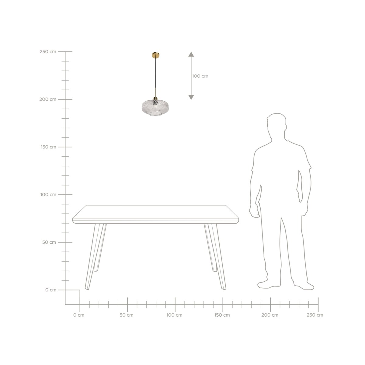 Lampa wisząca PIRRIS Szkło Przezroczysty