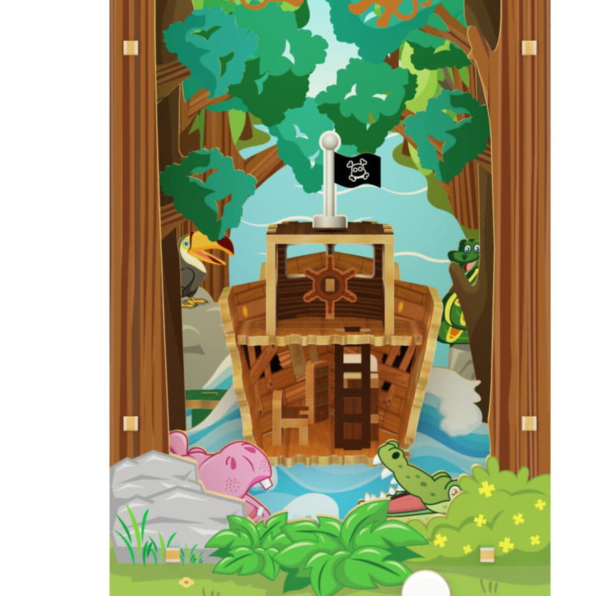 Miniaturowy domek Book Nook - Sekrety dżungli