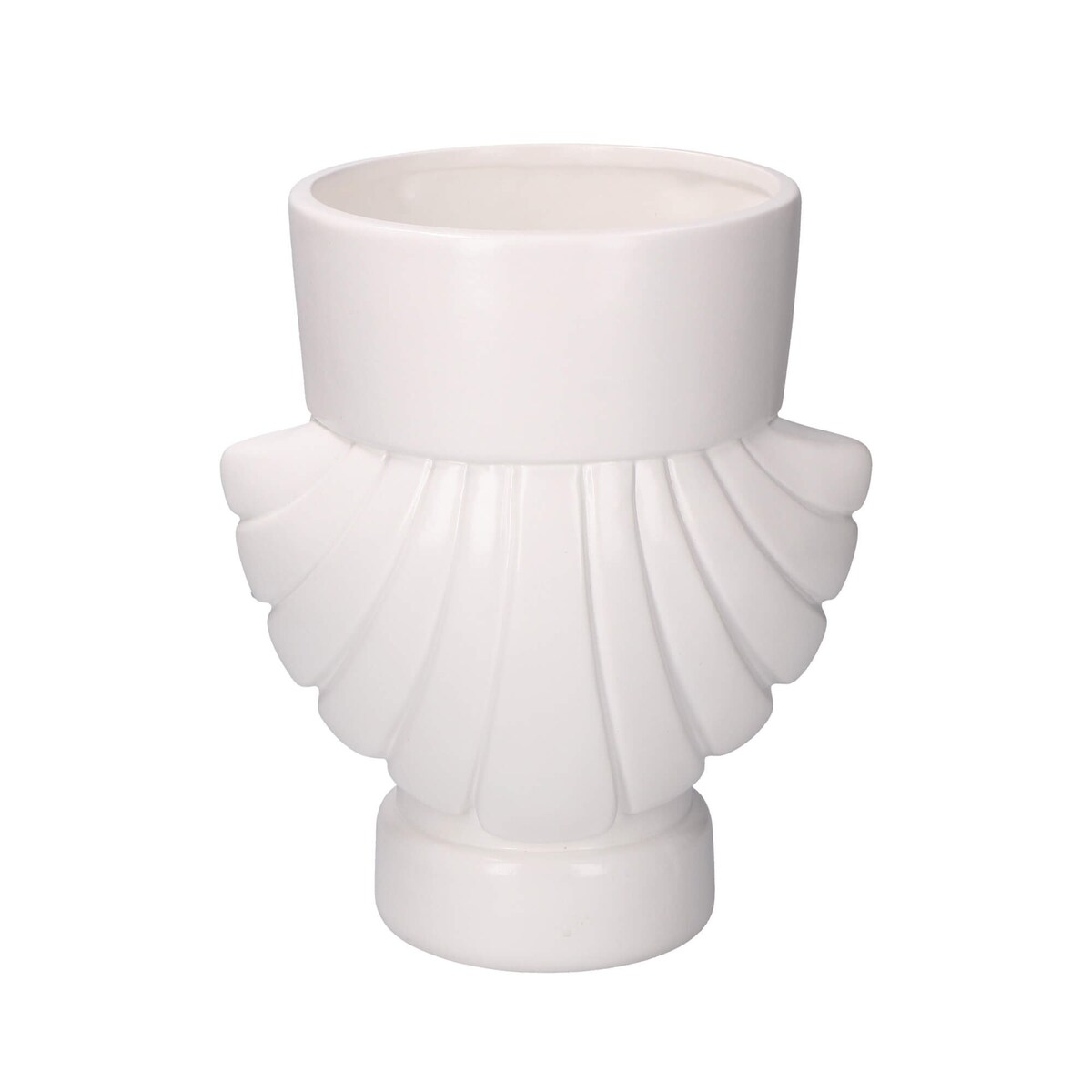 Osłonka na doniczkę "Dziadek do orzechów" Unafestaatema - Biały, 25 cm