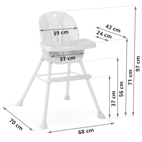 Krzesełko do karmienia dla dzieci regulowane fotelik Nukido