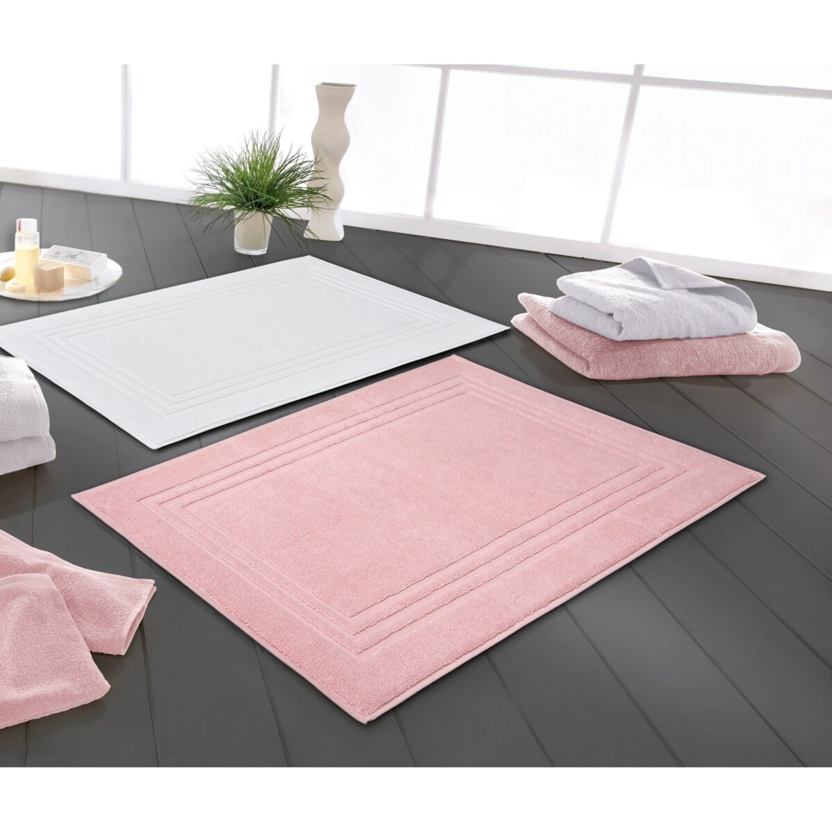 Kleine Wolke Lodge Wegański Dywanik Frotte biały 50x 80 cm ECO LIVING