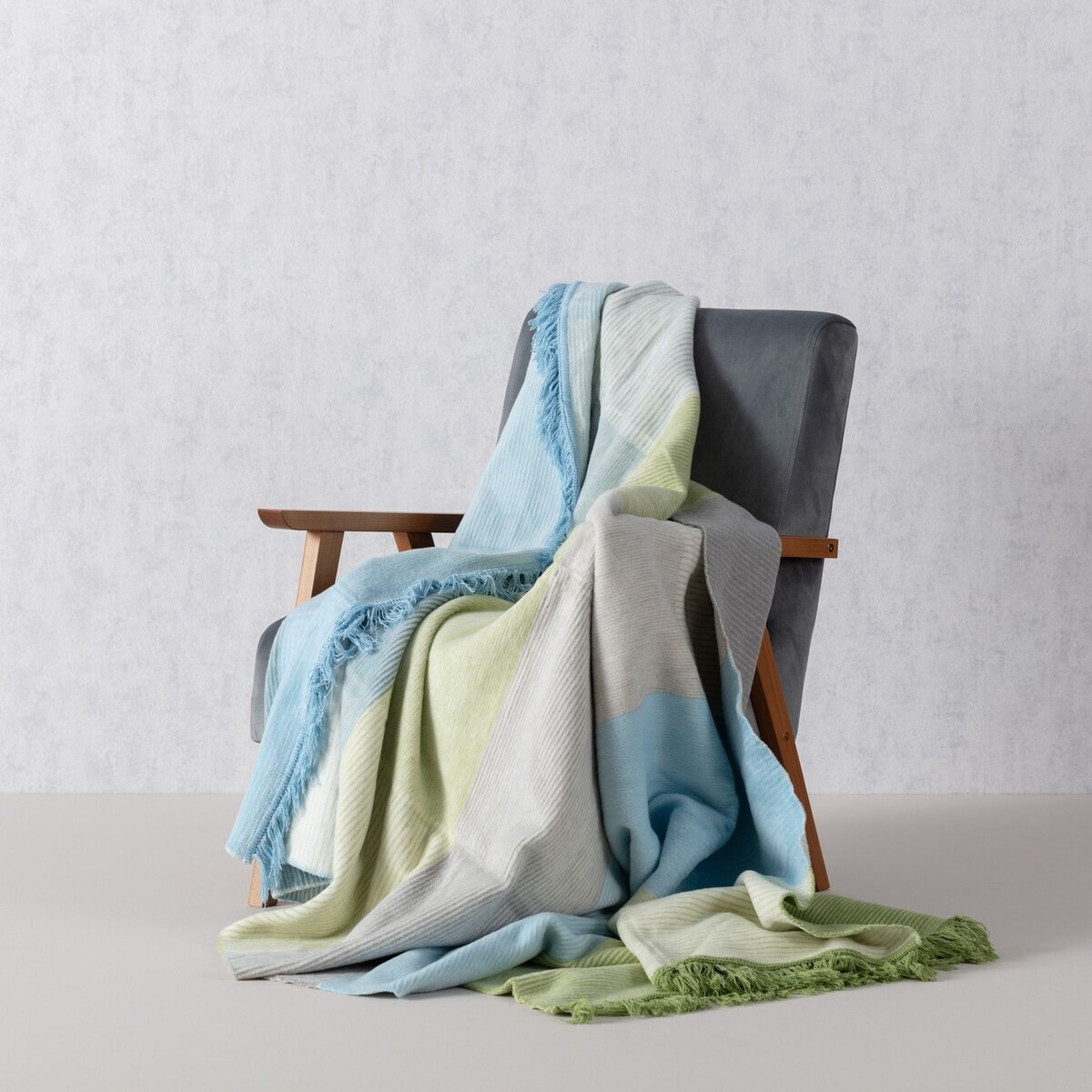 Koc Cosy Home 150x200cm Pastel Green&Blue, 150 x 200 cm