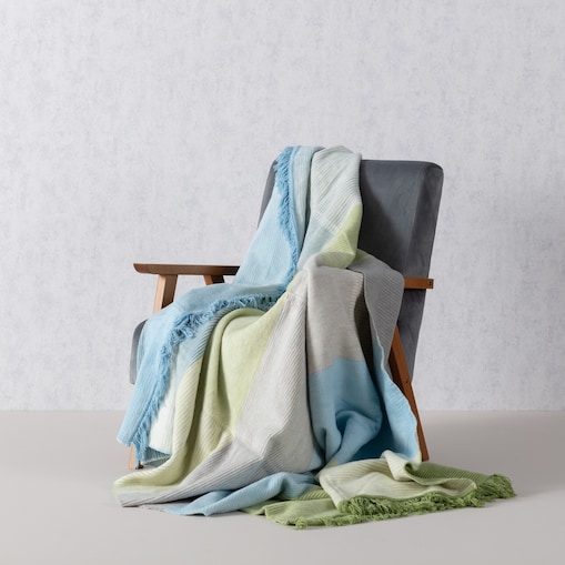 Koc Cosy Home 150x200cm Pastel Green&Blue, 150 x 200 cm