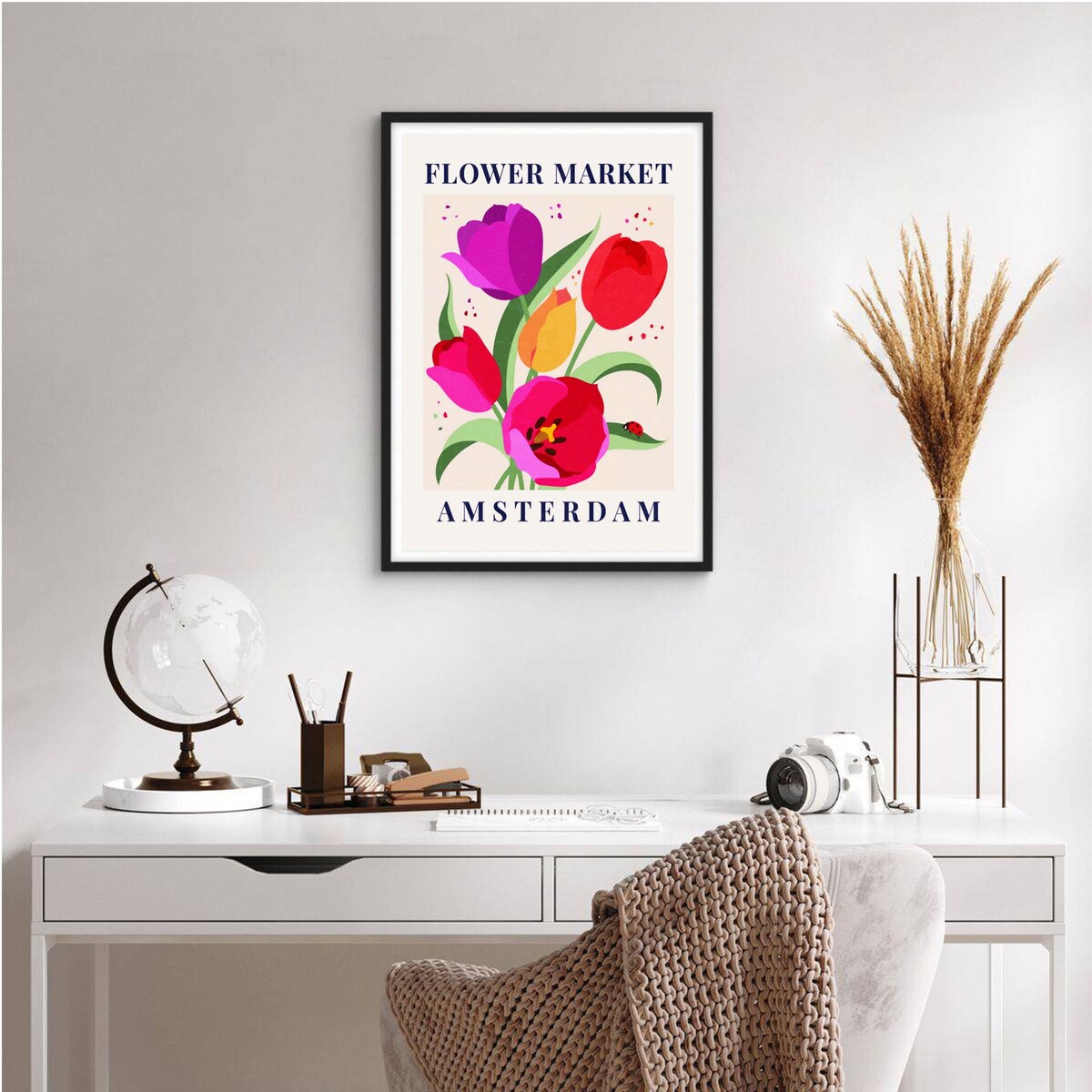 Poster Story, Plakat, Obraz - Flower Market Amsterdam, wymiary 21 x 30 cm