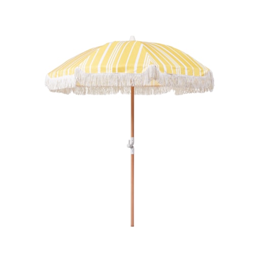 Parasol ogrodowy ⌀ 150 cm żółty z białym MONDELLO