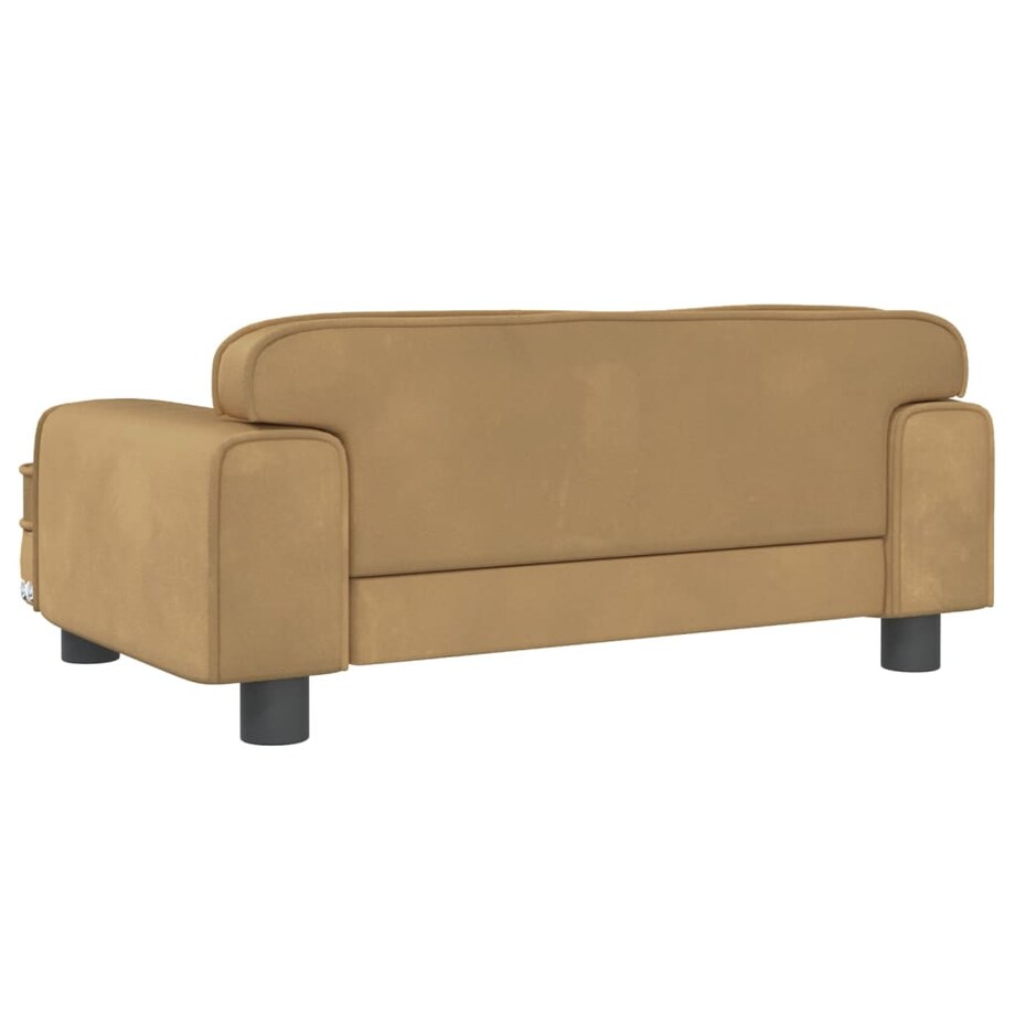 vidaXL Sofa dla dzieci, brązowa, 70x45x30 cm, aksamit