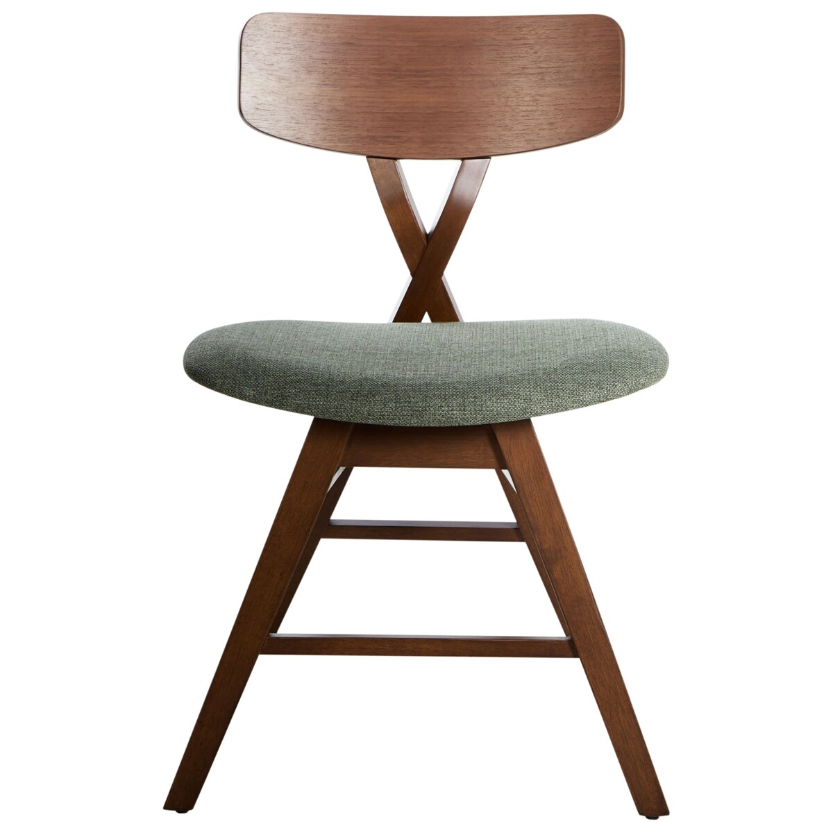 Zestaw 2 krzeseł do jadalni LELAND Drewno Ciemnobrązowy