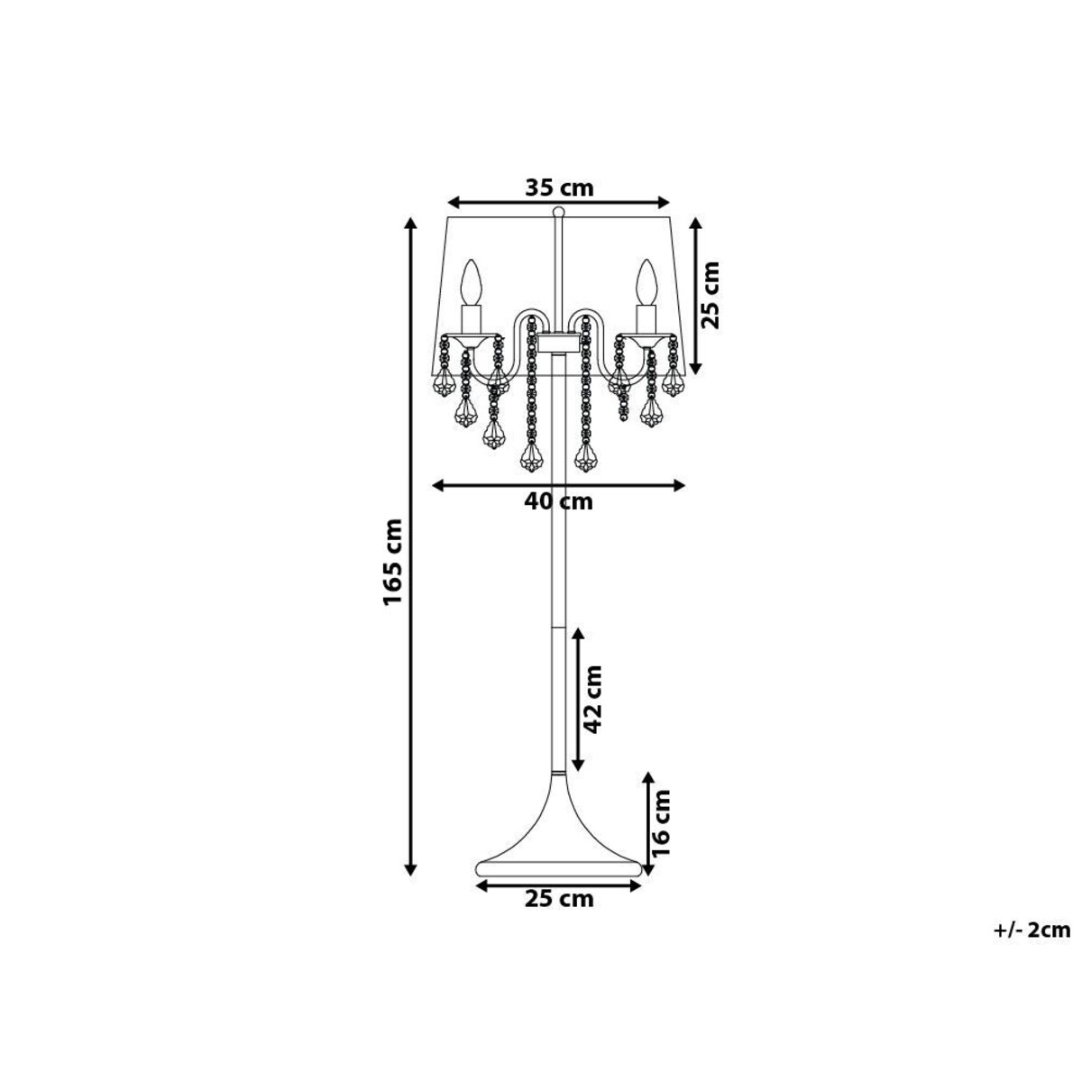 Lampa podłogowa metalowa szara EVANS
