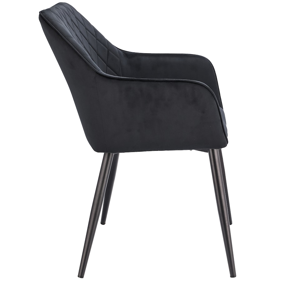 Krzesło welurowe tapicerowane APIS czarne