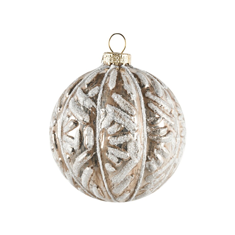 Zestaw 24 bombek WINTERLIGHT Szkło Różowe złoto