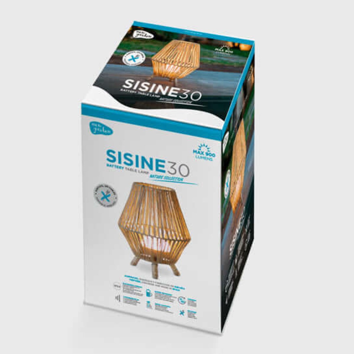 Pleciona lampa stolowa Sisine LUMSIS030XXWLNW King Home IP54 LED 9W 2700K beżowa