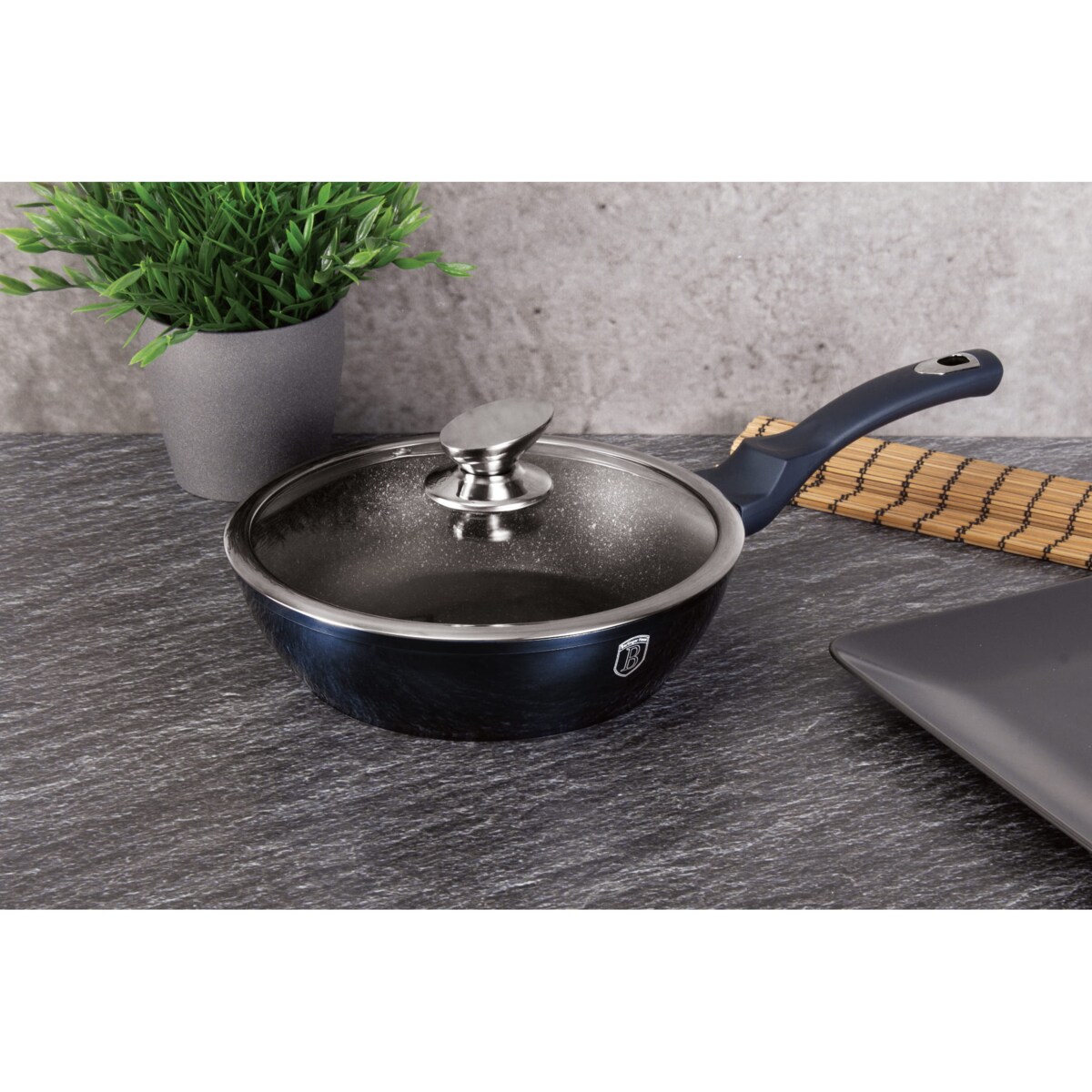 Zestaw garnków z powłoką marmurową Berlinger Haus Rose Aquamarine BH-7031