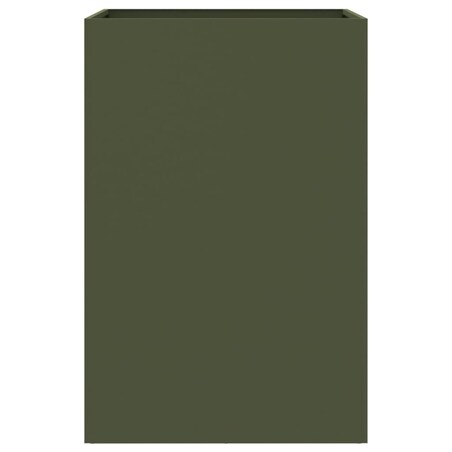 vidaXL Donica, oliwkowa, 52x48x75 cm, stal