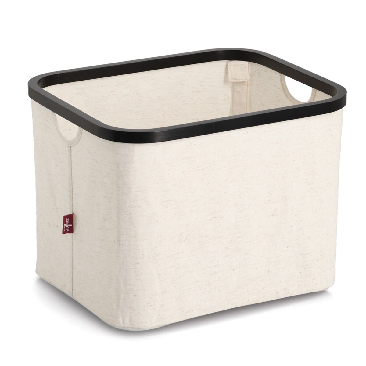 Organizer tekstylny kremowy ZELLER, bambus, 40 x 33 x 30 cm