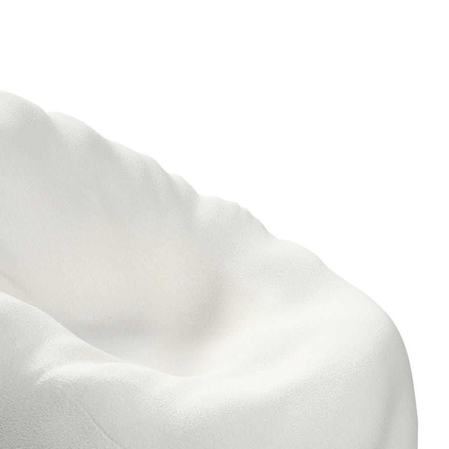 Worek do siedzenia, biała bukla, Ø80 x 115 cm, Boucle Teddy