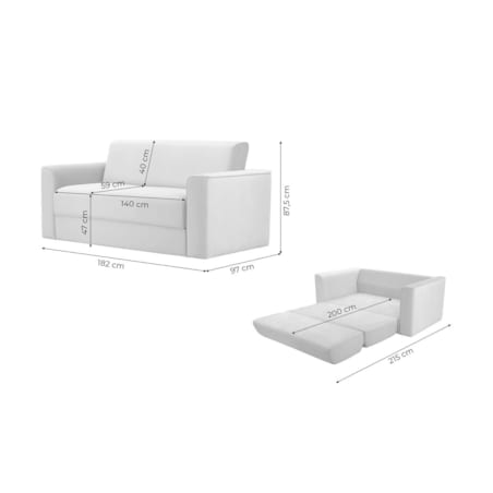 Rozkładana sofa 2,5 osobowa Jules-Velluto 19