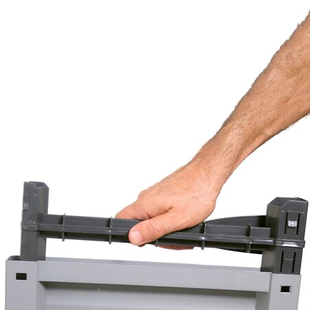 vidaXL Szafka plastikowa, 68x39x171,5 cm, motyw rattanu